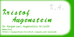 kristof augenstein business card